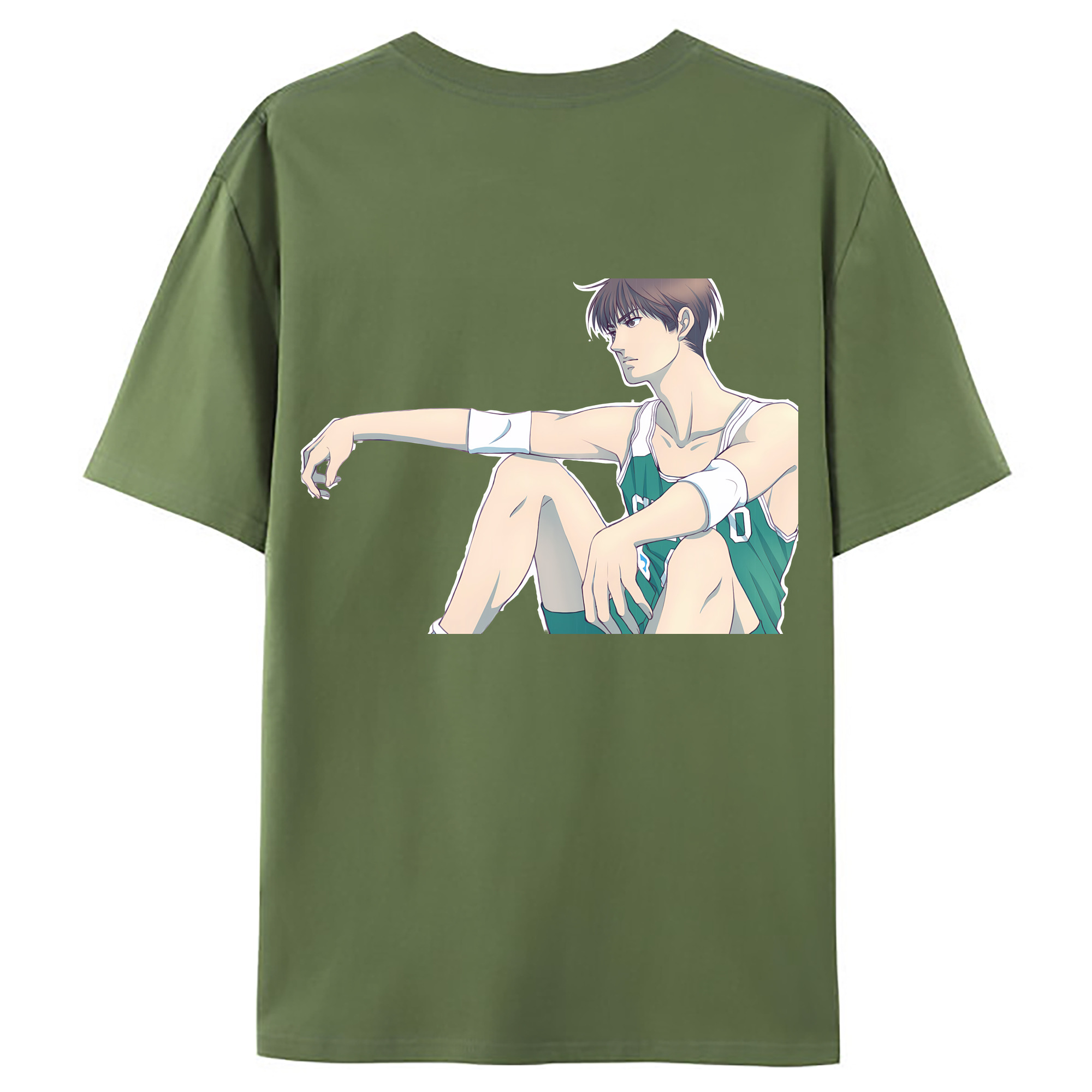 （画像用） SLAM DUNK／スラムダンク 綿100％ メンズ半袖Tシャツ（バックプリント） 通気性